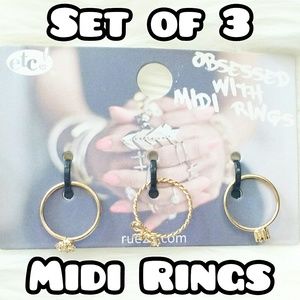 Rue 21 Set of 3 Midi/Knuckle Fashion Rings